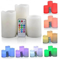 Ночник комплект светодиодных свечей Luma Candles LED свеча - ночник RGB с пультом управления, 3 шт в наборе