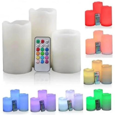 Ночник комплект светодиодных свечей Luma Candles LED свеча - ночник RGB с пультом управления, 3 шт в наборе
