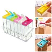 Кухонная подставка для хранения приправ и специй с 6-ю емкостями Seasoning Six Piece Set