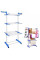 Складная стойка сушилка для белья в 3 яруса Garment Rack With Wheels