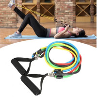 Набор эспандеров для фитнеса многофункциональный 5 жгутов Power Resistance Bands в чехле
