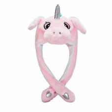 Светящаяся шапка Единорог Pikachu Toys Soft With Led с двигающими ушками