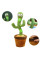Танцующий кактус поющий 120 песен с подсветкой работает от аккумулятора Dancing Cactus