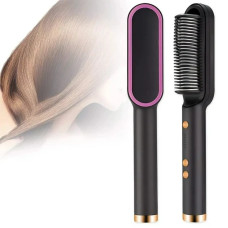 Расческа выпрямитель для волос с турмалиновым покрытием Hair Straightener HQT-909 черная