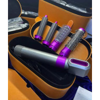 Стайлер 5в1 HAIR BRUSH Styler + Коробка Чохол з функціями надання об'єму, випрямлення, укладання (сірий)