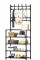 Вешалка для одежды с полками для обуви New simple floor clothes rack чёрная 150х60x26см