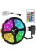 Светодиодная лента влагозащищенная с контроллером пульт и БП UKC 3528 SMD RGB 5м