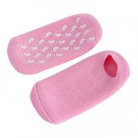 Увлажняющие гелевые носочки с приятным ароматом SPA Gel Socks розовые