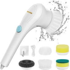 Щётка аккумуляторная для мытья посуды с насадками Electric cleaning brush
