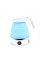 Складной дорожный электрочайник Electric Kettle, силиконовый, голубой, объем 600 мл