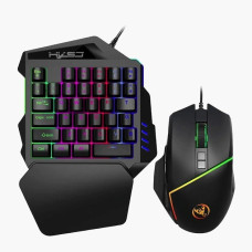 Игровой комплект 198I G506, проводная клавиатура и мышь, компактный дизайн, черный цвет