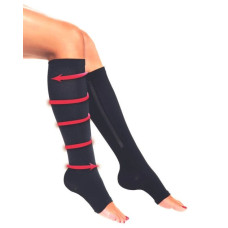 Эластичные компрессионные гольфы на молнии с открытым носом Zip Sox
