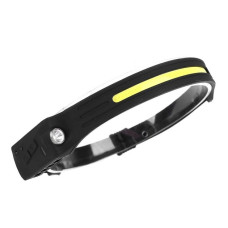 Налобный фонарик BL G28 XPE+COB с датчиком движения Black