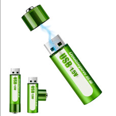 Комплект USB аккумуляторов FluCat AA 1.5V 1450 mAh, 2 шт.