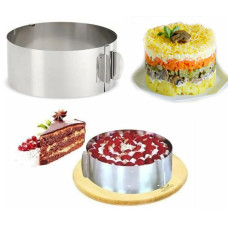 Универсальное кондитерское кольцо для выпечки, Cake Ring, раздвижное, 16-30 см