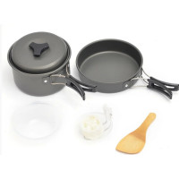 Набор посуды из анодированного алюминия Cooking Set DS-200 для туристов, на 2 человека
