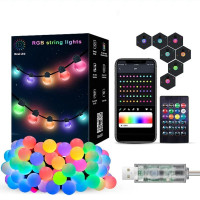 Смарт гірлянда SFK-03 "Матові кульки" (10 м, USB, пульт, APP)