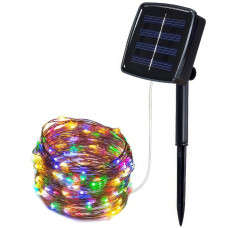 Солнечная LED гирлянда "Капля росы" SFK-15 (RGB, 10 м, 100 диодов)