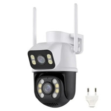 Камера для улицы с датчиком движения и LED подсветкой, двойной объектив