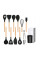 Комплект кухонных аксессуаров Kitchen Set, 12 предметов, стильный черный