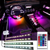 Кольорова підсвітка для авто водонепроникна RGB led HR-01678 7 кольорів