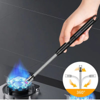 Електрична запальничка USB BBQ lighter з акумулятором Чорна 9590