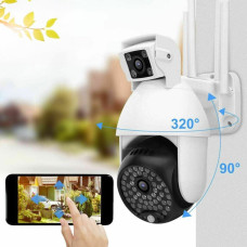 Уличная камера Dual Camera P12 WI-FI IP V380PRO с датчиком движения