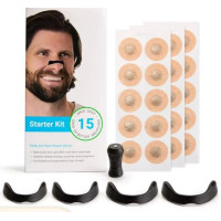 Магнітний розширювач для носа Nasal Dilator від храпа 15 пар/Силіконовий затискач для носа Чорний