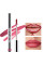 Помада и контур для губ матовый Peel-Off Lip Liner 00/02 оттенки красный и коричневый