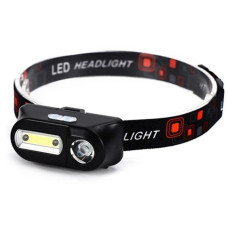 Налобный фонарь 1804 с LED XPE + COB со встроенным аккумулятором