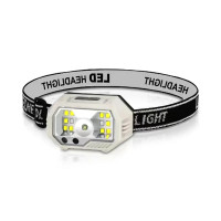 Аккумуляторный налобный фонарь с сенсорным датчиком Bailong SH-S21, USB Type-C, 7 режимов, 150 лм, черный