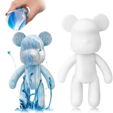 Флюидный медвежонок Punk Fluid Bear Bearbrick — набор для творчества DIY с красками, 23 см