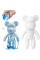 Флюидный медвежонок Punk Fluid Bear Bearbrick — набор для творчества DIY с красками, 23 см