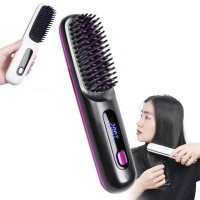 Аккумуляторная беспроводная щетка выпрямитель Glamora S7 для волос LED дисплей