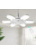 LED лампа-вентилятор 60 Вт 6U с патроном E27, пультом управления, три режима, белый