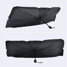 Солнцезащитный автозонт складной Car Umbrella 140×78 см черный для лобового стекла