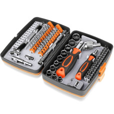 Отвертки Torx RATCHET 68 в 1 в кейсе с гибким удлинителем битами головками храповым механизмом