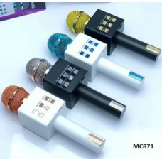 Беспроводной караоке микрофон MC-871 Bluetooth с динамиком шумоподавлением для пения вечеринок