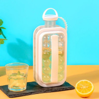 Силіконова форма для льоду ICE CUBE TRAY 2 в 1 на 17 кульок герметична пляшка для охолодження напоїв