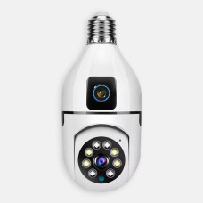 Двойная Wi-Fi камера E27 Sq02 датчик движения ночное видение двусторонняя связь установка патрон