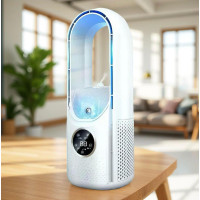 Безлопастной вентилятор Air Multiplier увлажчнение подсветка 6 скоростей аккумулятор USB белый