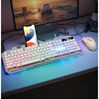 Клавіатура K-25 ігрова мембранна дротова з RGB-підсвіткою USB мультимедійні клавіші