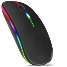 Миша бездротова Bluetooth 2.4Ghz з RGB-світлом чорна