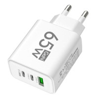 Компактне заряджання TRG-185 65 Вт з USB-портами Type-C і A біла