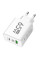 Компактная зарядка TRG-185 65 Вт с USB портами Type-C и A белая