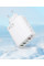 Зарядка USB Type-C 65 Вт на 5 разъемов для путешествий и дома белая