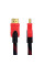 HDMI провод 15 метров с прочной оплеткой и позолоченными штекерами черный/красный