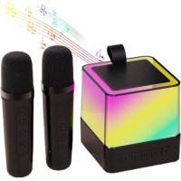 Музична колонка K18 Bluetooth 10 Вт із мікрофонами та яскравою підсвіткою