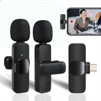 Микрофон петличный Bluetooth K15 3в1 Android и 3.5 мм Черный