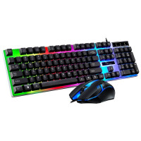 Клавіатура K518 ігрова для комп'ютера з RGB і металевою панеллю